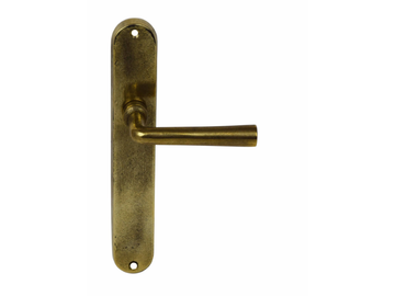 CONE - Brass door handle on back plate by GIARA ART DESIGN-BRONZE - view 3
